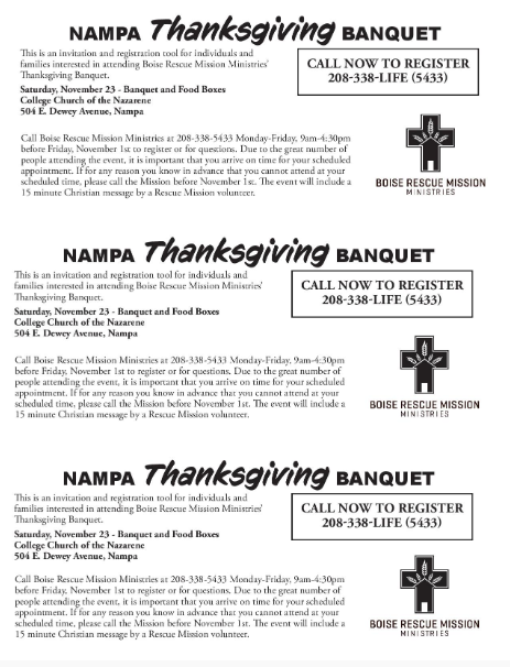 Thanksgiving Banquet Request