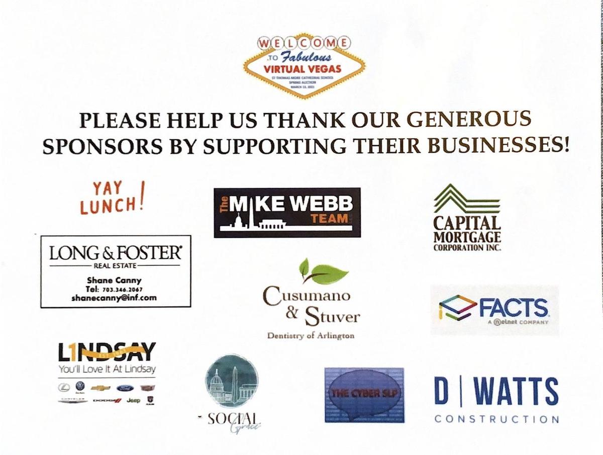 Virtual Vegas Auction Sponsors
