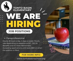 We are hiring - Paraprofessional