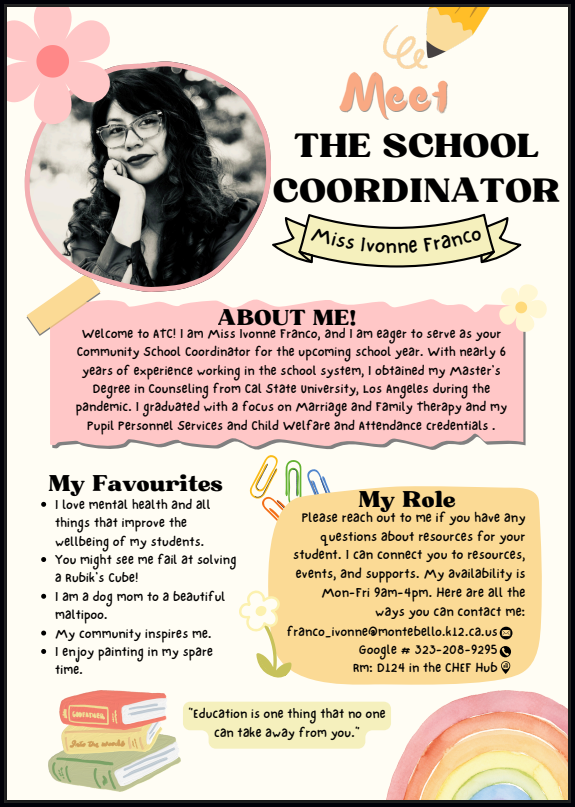 school coordinator contact info fyer