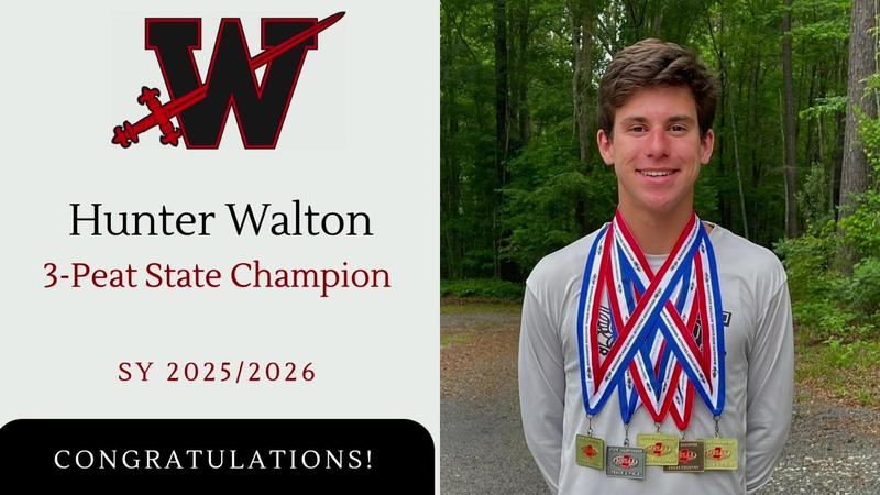 West Lauderdale High Senior and 3-Peat State Champion Hunter Walton