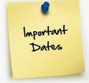 Important dates on a Post-It