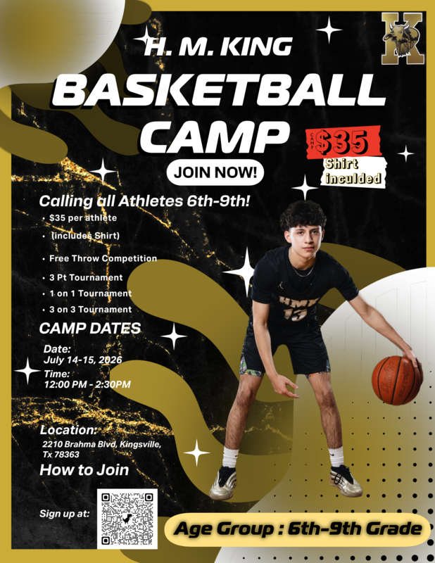 6th-9th Grade Basketball Camp Flyer