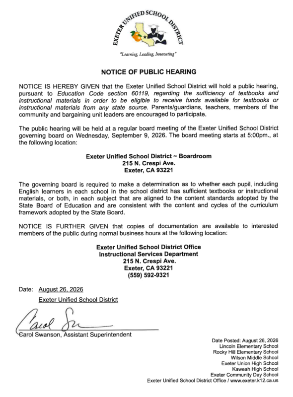 public hearing flyer
