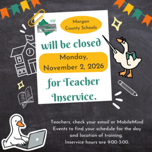 MCS Closed Monday, November 2, 2026 for Teacher Inservice.