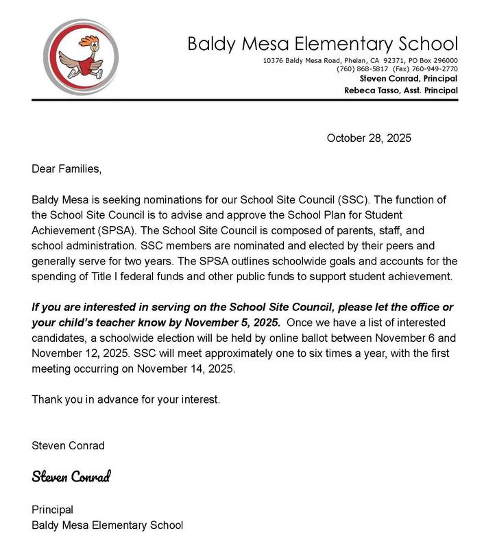 Join our School Site Council!