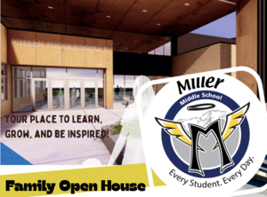 Miller Middle School Open House is April 29, 2026, at 4:30-5:30 p.m.