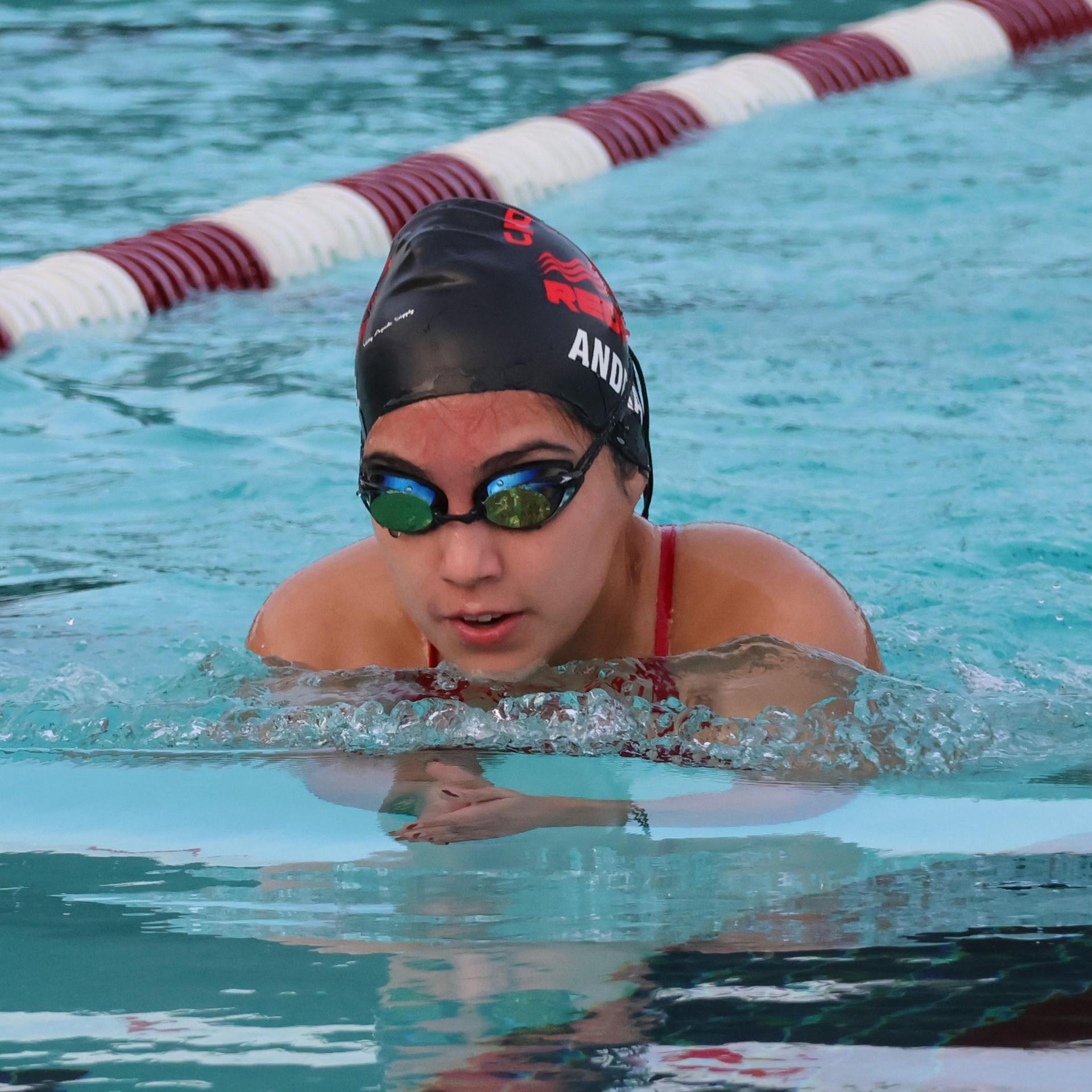 Giselle Andrade swimming