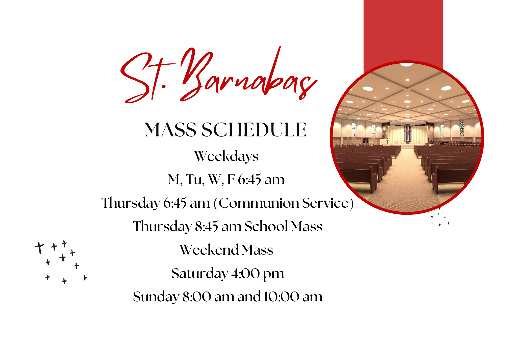 Mass Schedule Image