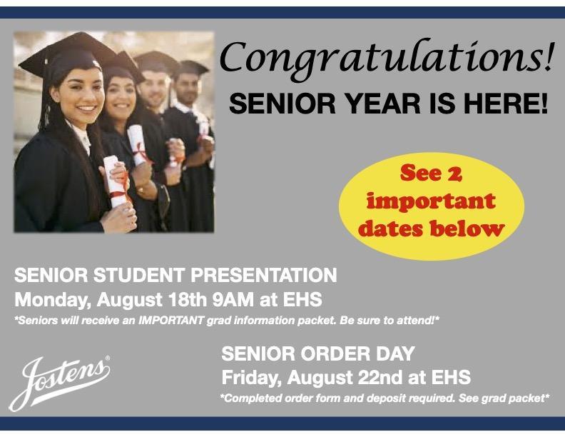 Flyer advertising senior orders with Jostens