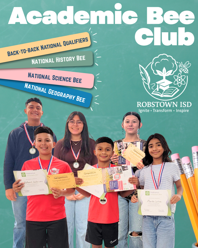 Robstown ISD Introduces Academic Bee Club — Students Advance to Nationals in Orlando, Florida