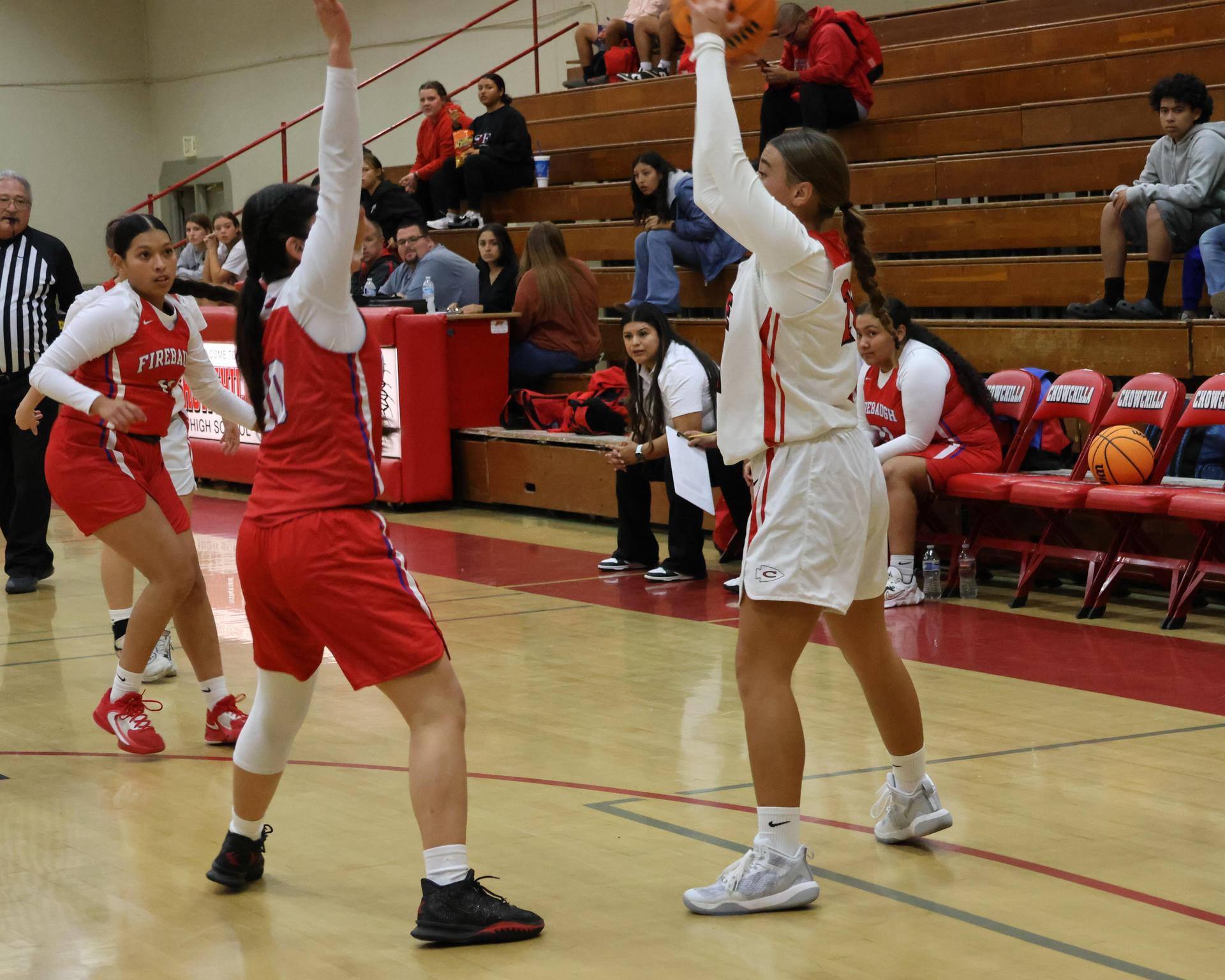 Varsity Girls Basketball playing against Firebaugh