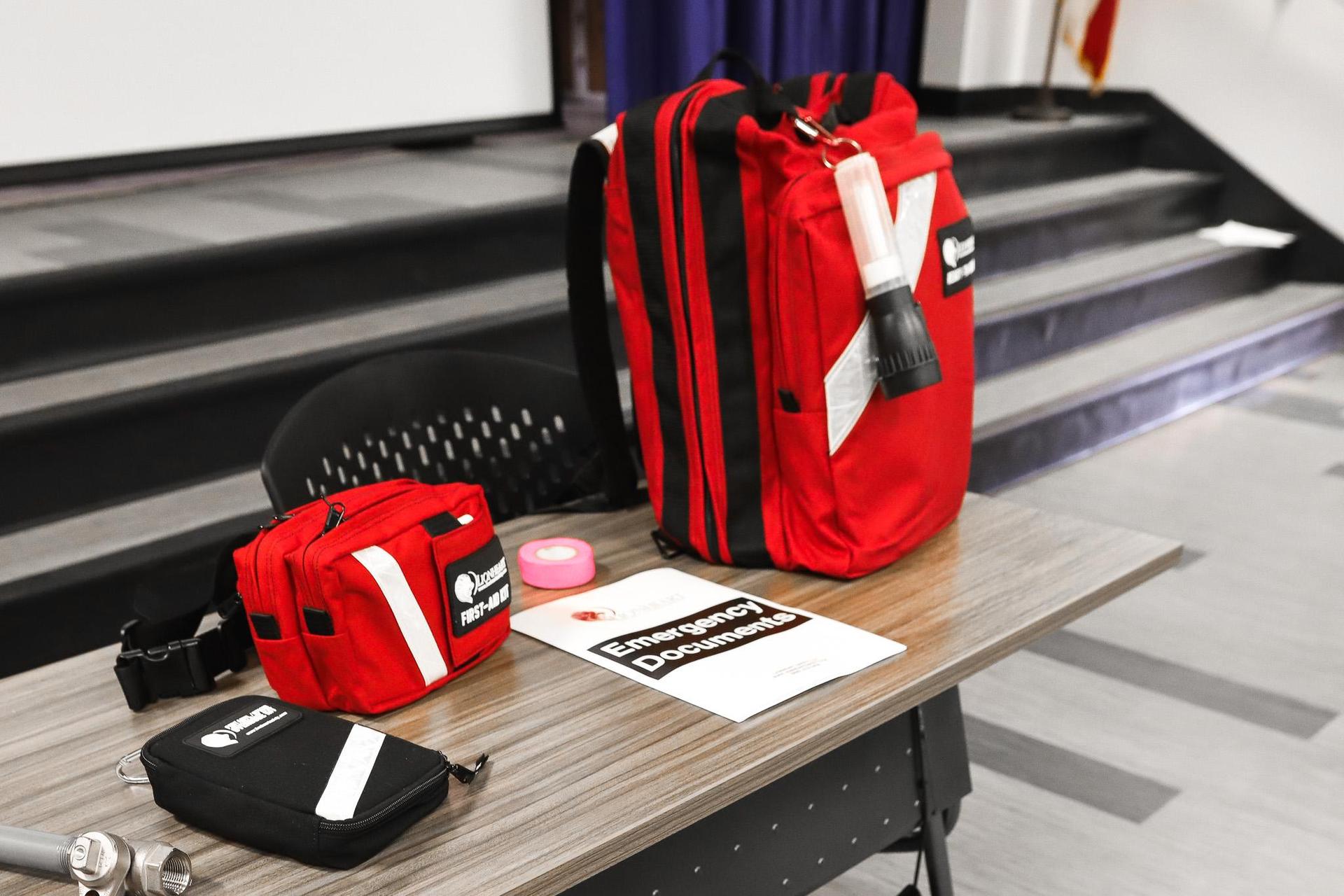 emergency backpack and pack