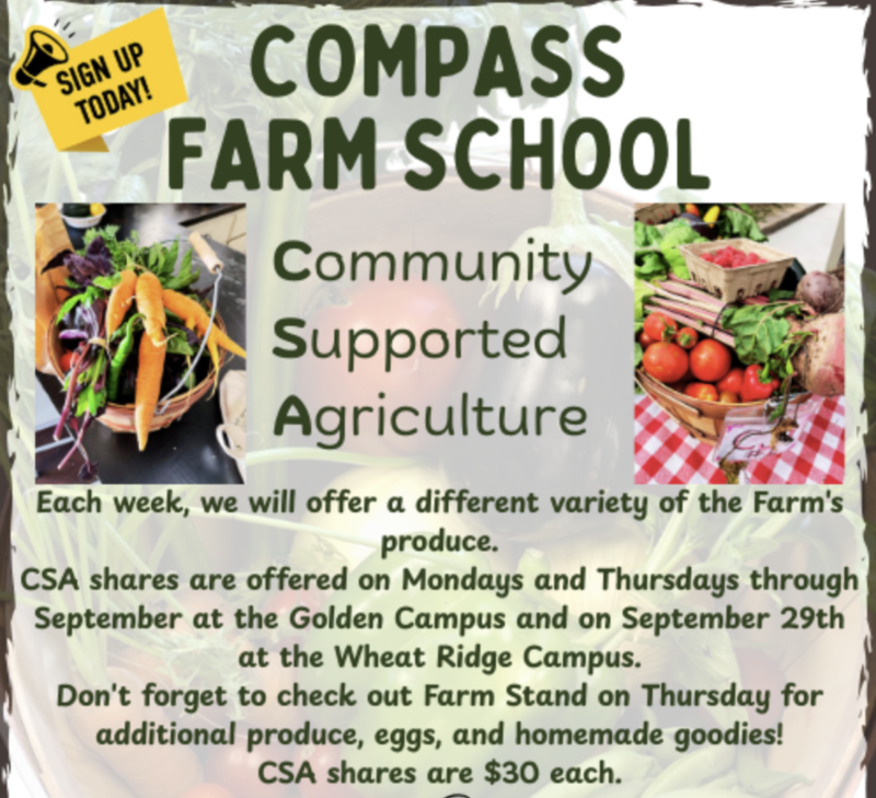 CSA sign up for the Farm School
