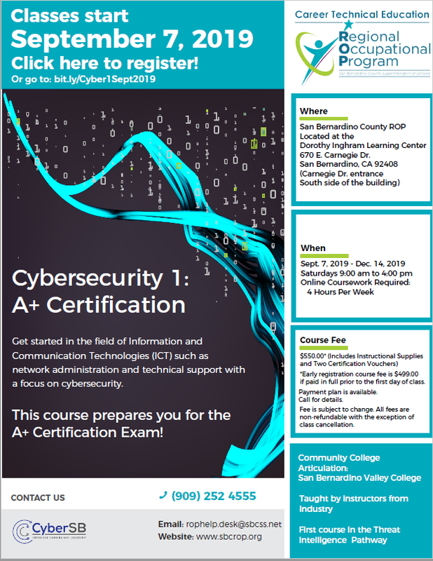 Cybersecurity 1: A+ Certification Thumbnail Image