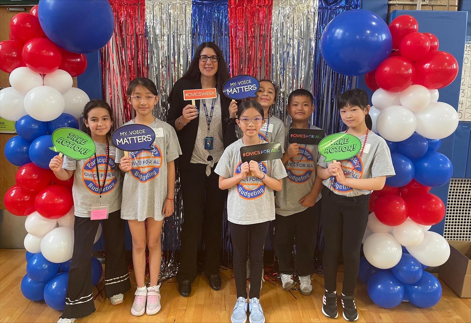 kids celebrating Civics for all