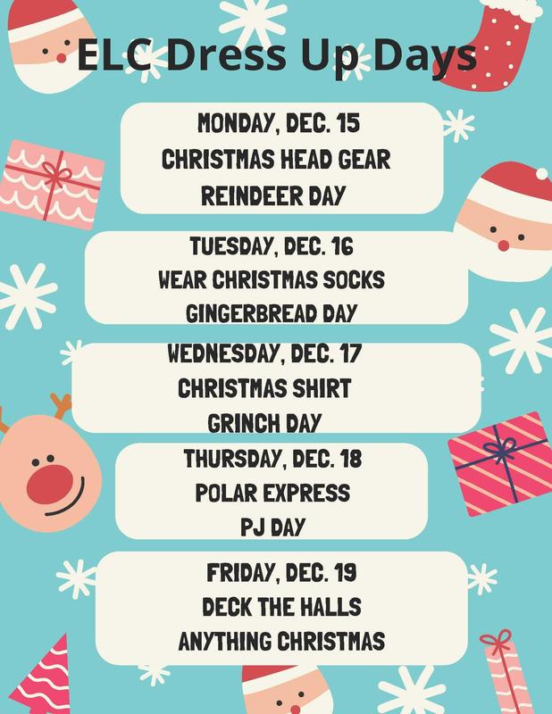Christmas Dress Up Days ELC