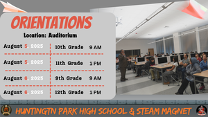 Orientation Schedule