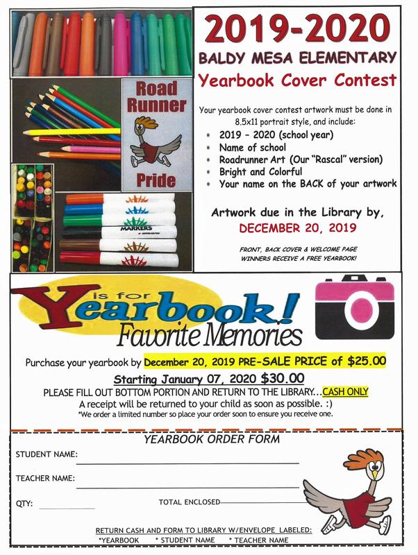 BALDY MESA YEARBOOK PRE-SALE AND YEARBOOK COVER CONTEST Featured Photo