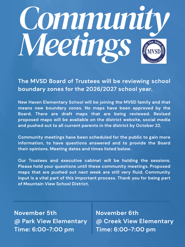 Community Meetings RE: NEW Boundary Maps