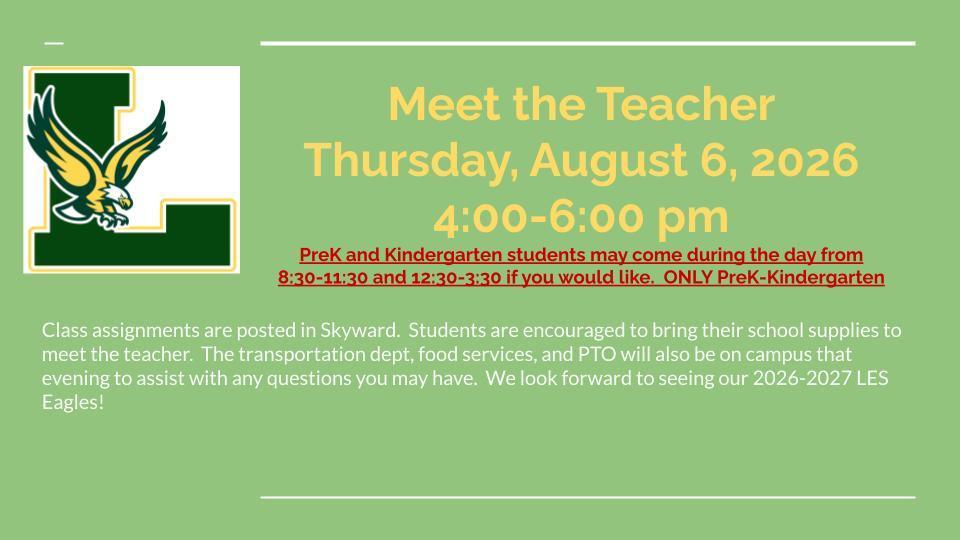 LES Meet The Teacher