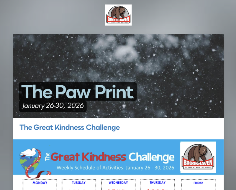 The Paw Print: Week of January 26th