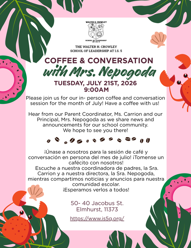 July Coffee & Convo Flyer