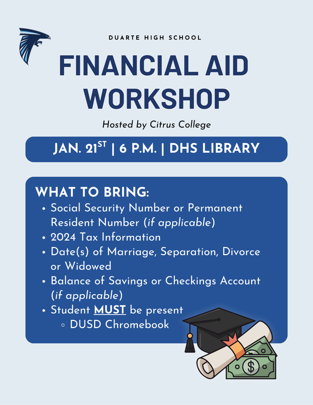 Financial Aid Workshop for parents and students of 12th graders