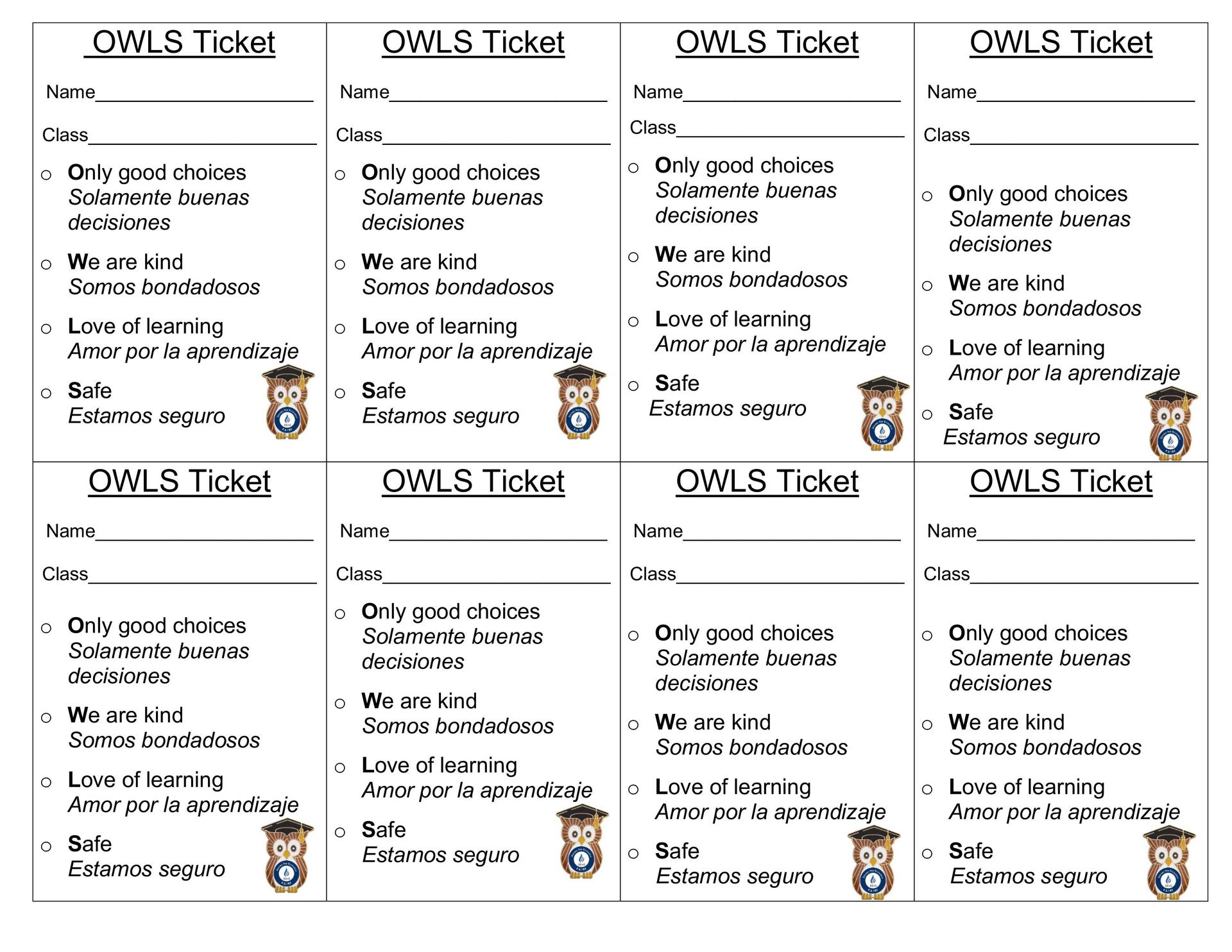 OWL Ticket