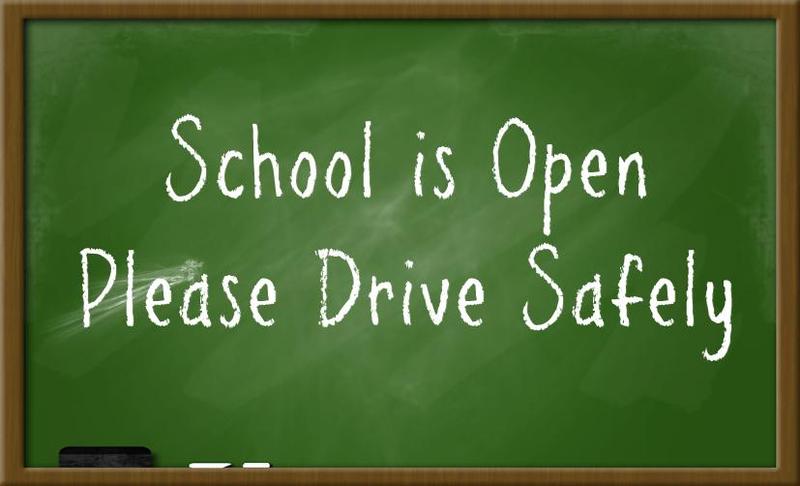 School is open.  Please drive safely.