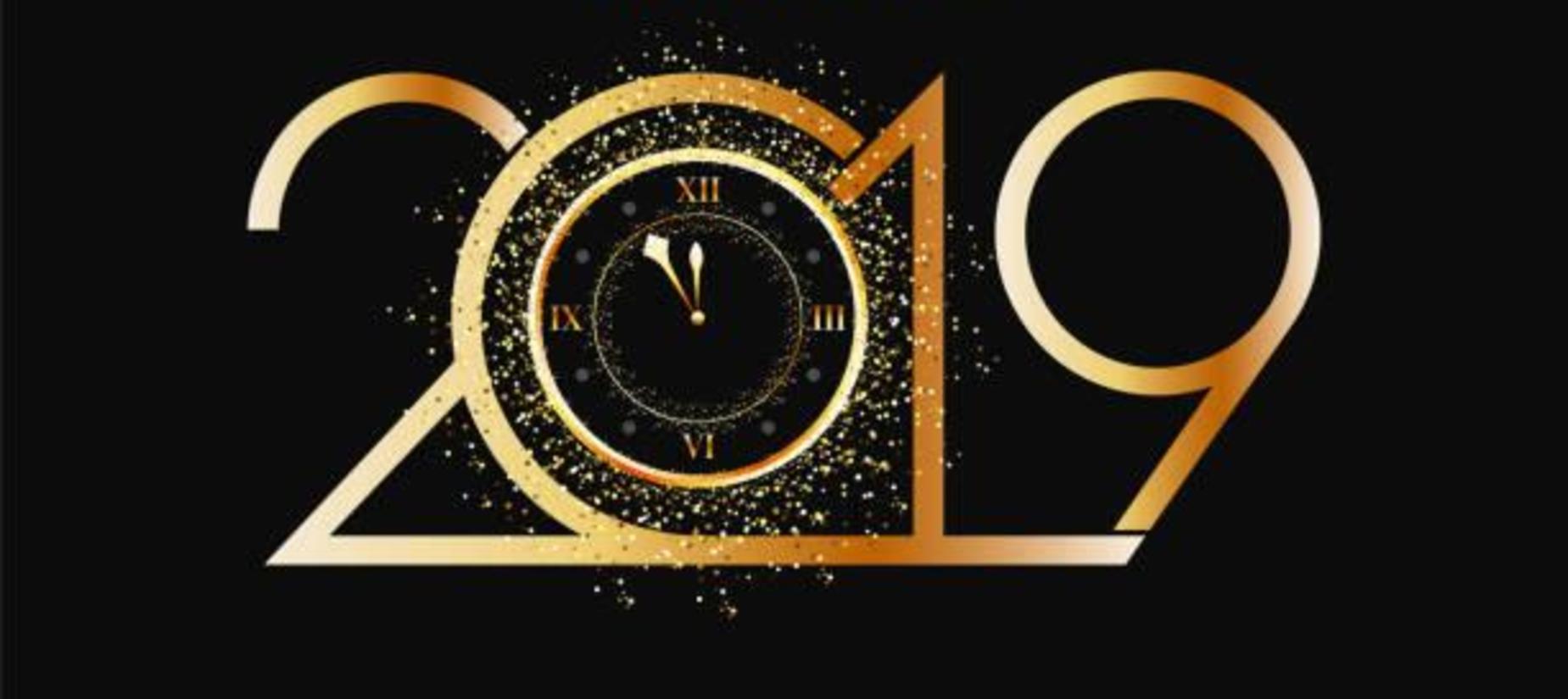 clock with 2019