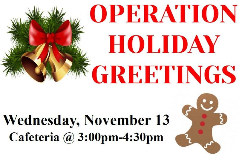 Help send holiday greetings and care packages to deployed military! Featured Photo