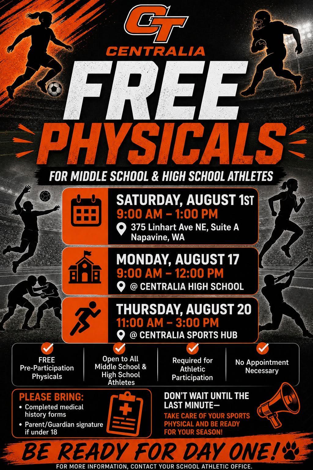 Free Sports Physicals