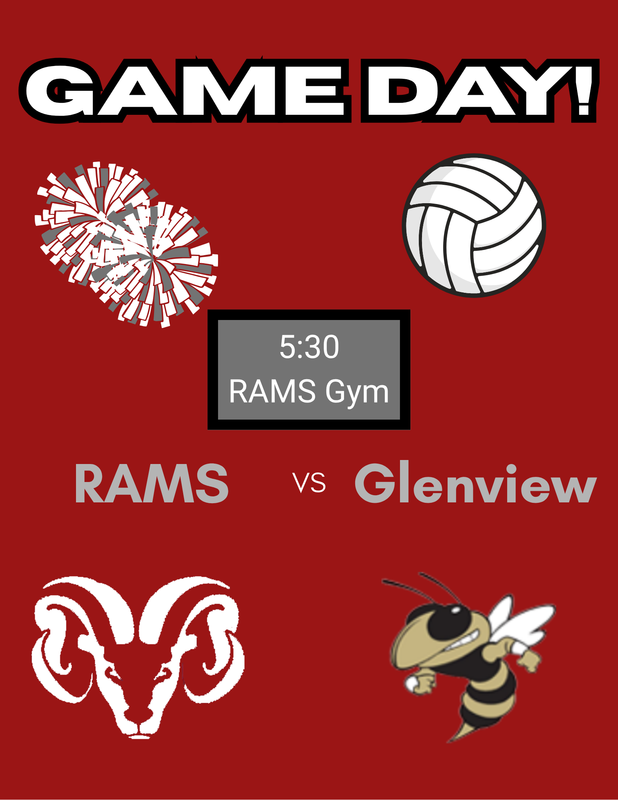 Volleyball Game Tonight at 5:30 vs Glenview