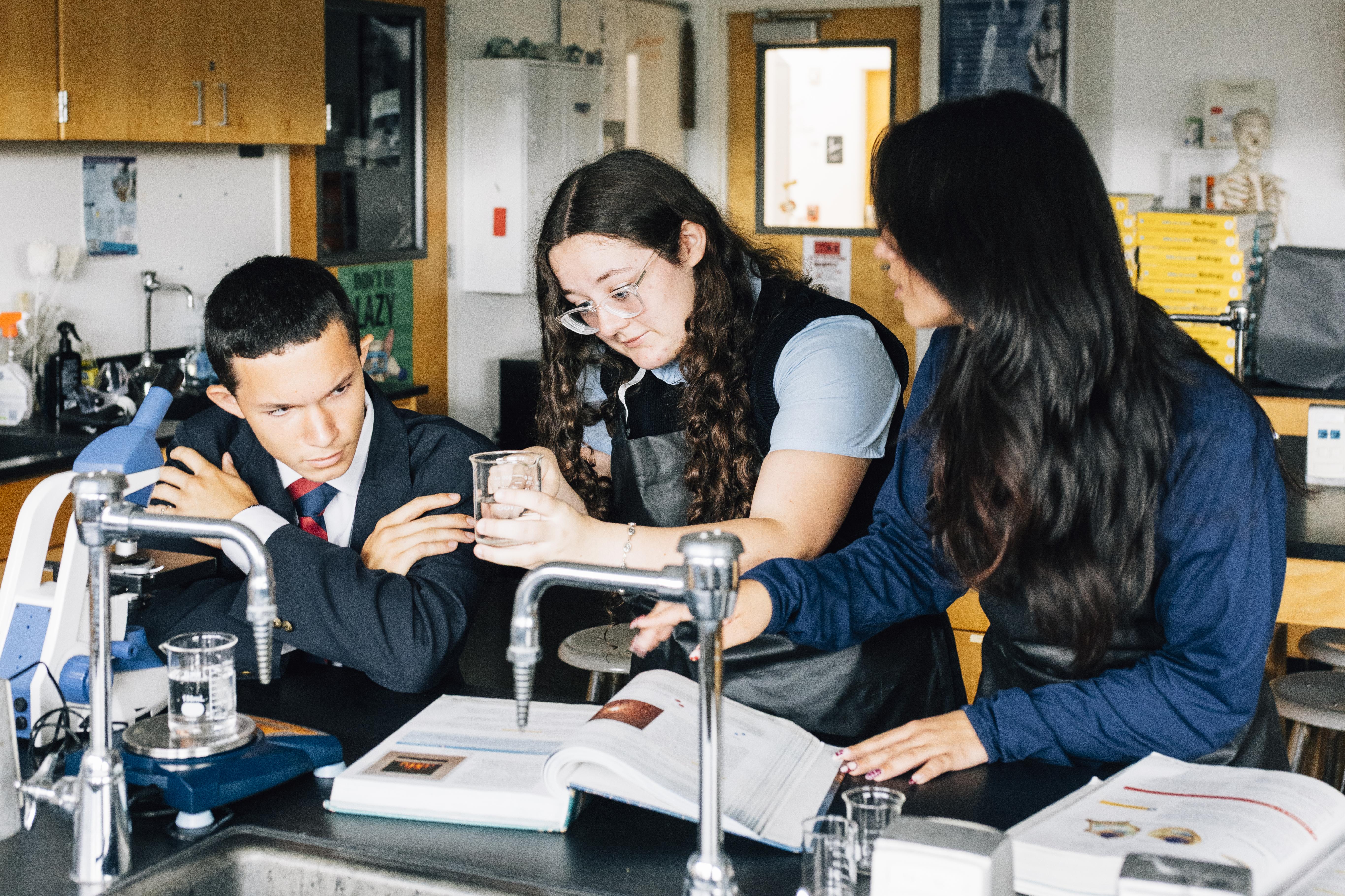 students in lab