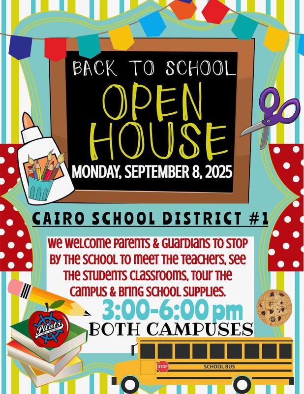 Back To School Open House - Monday, September 8th - 3PM-6PM @ Both Schools Thumbnail Image