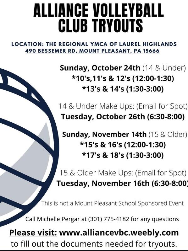 Alliance Volleyball Club Tryouts Flyer-Click here to view the flyer. Featured Photo