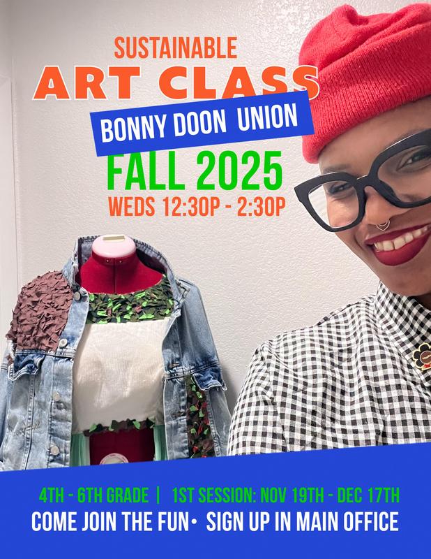 Sustainable Art after-school class for grades 4-6