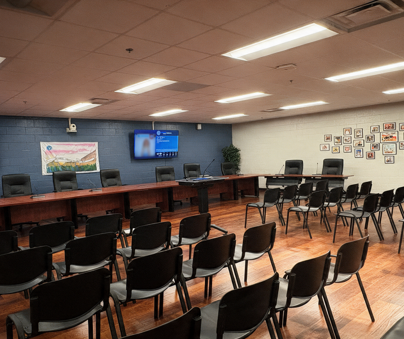 Boardroom with Empty Chairs
