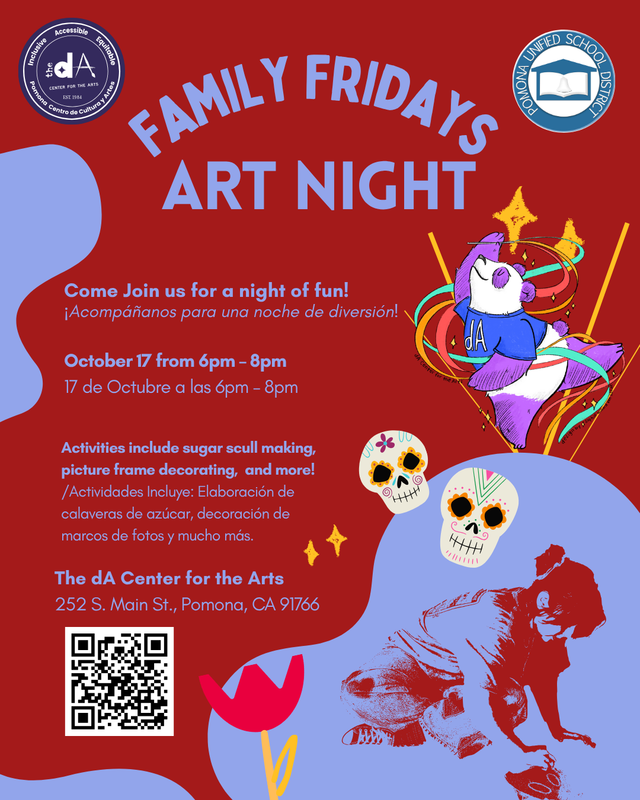 Join us for our Family Friday Art Night at The dA Center for The Arts, image for web