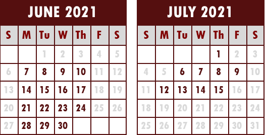 2021 STP Calendar