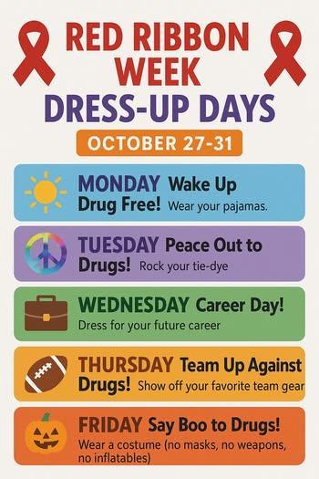 Red Ribbon Week begins October 27th!