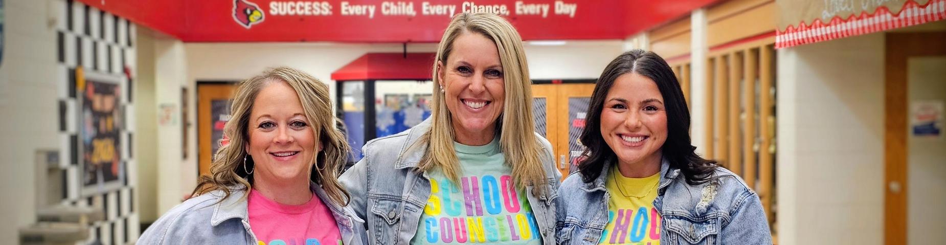 MES school counselors: Katie Graves, Jessica O'Neal and Rayghan Vilt