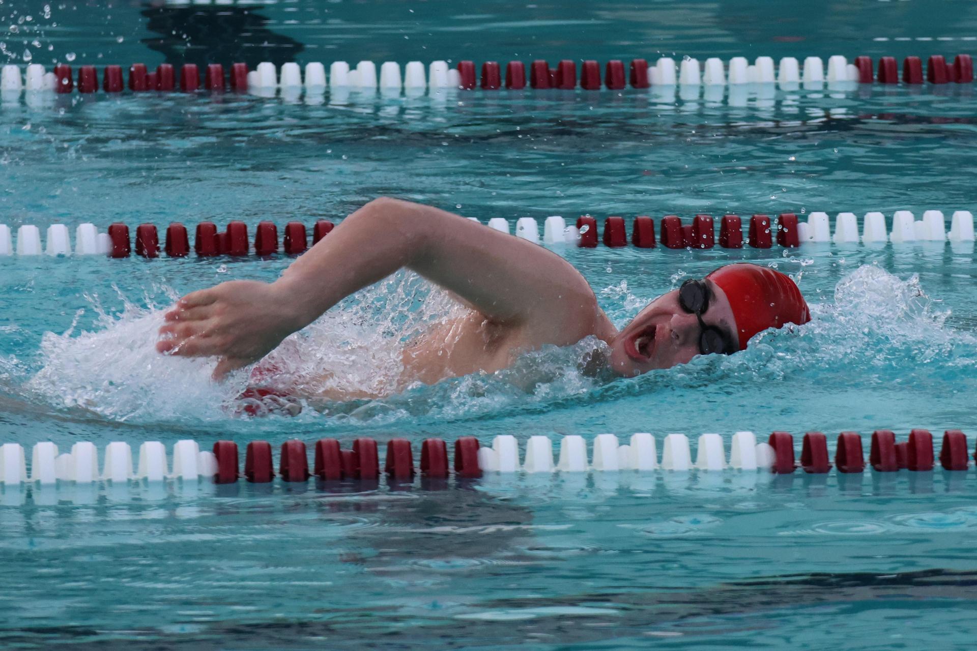 Dyllan Lopez swimming
