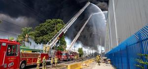 Firefighters putting out fire