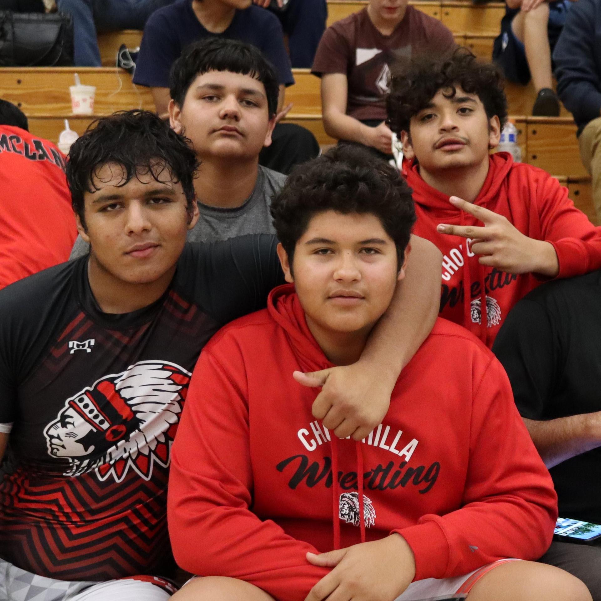 wrestlers in action at the Hawks invitational