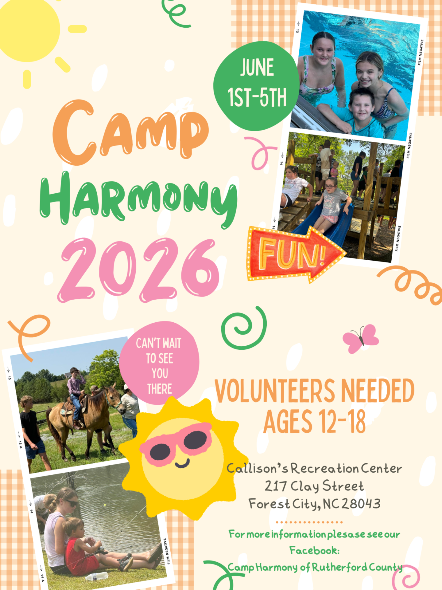 camp harmony volunteer opportunity