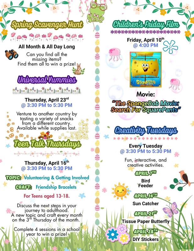 Children’s Calendar April 2026 – Back