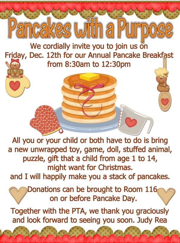 flyer with a stack of pancakes