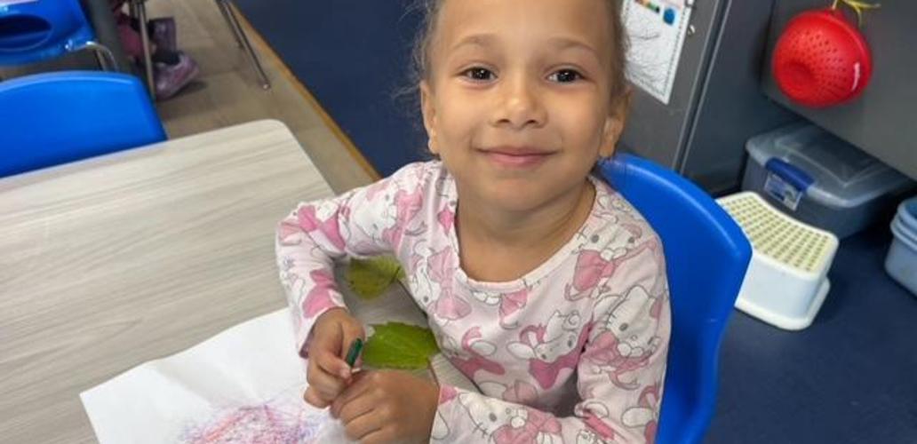 Leaf rubbings were a blast with all the different colors, as students explored nature’s vibrant palette!